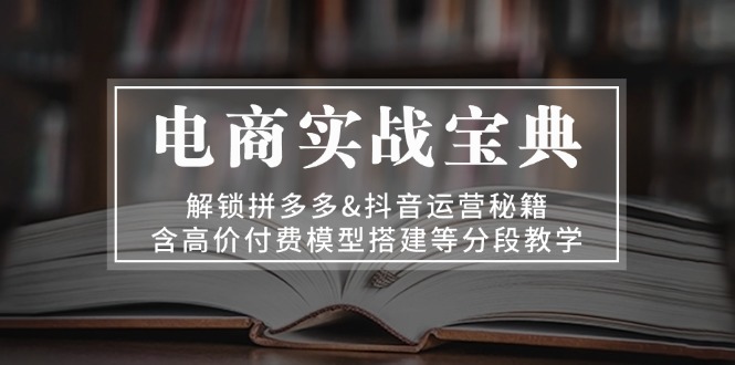 电商实战宝典 解锁拼多多&抖音运营秘籍 含高价付费模型搭建等分段教学-染尘轻创社