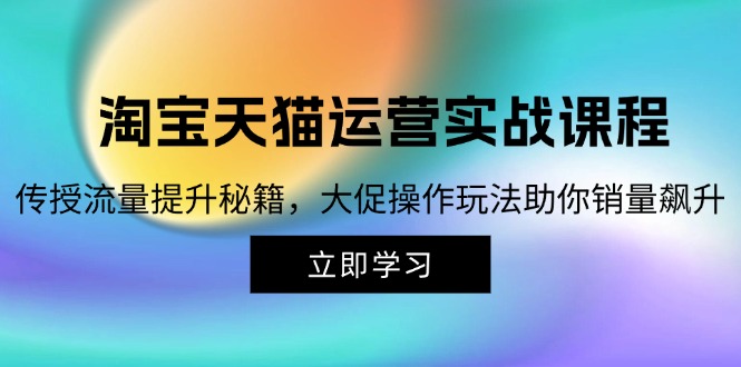 淘宝&天猫运营实战课程，传授流量提升秘籍，大促操作玩法助你销量飙升-染尘轻创社